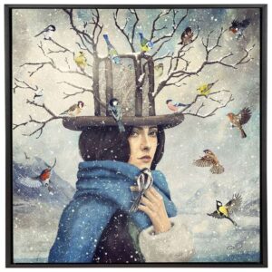 The Lady With The Bird Feeder Hat
