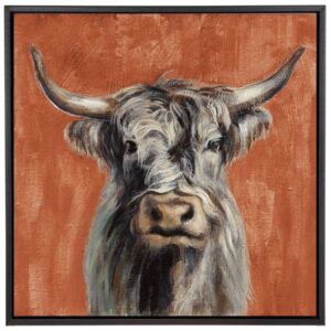 Highland Cow On Terracotta