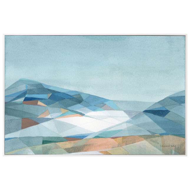 Blue Geometric Mountain